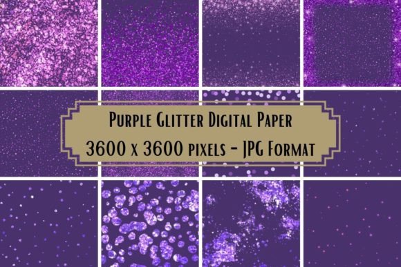 Download Purple Glitter Digital Paper - Premium Resources
