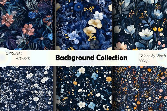 Download Blue Floral Background Aesthetic Texture - Aesthetic texture Collection