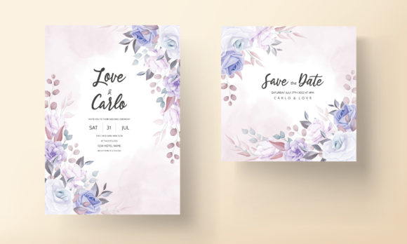 Download Purple Floral Wedding Invitation Design - Invitation design Collection