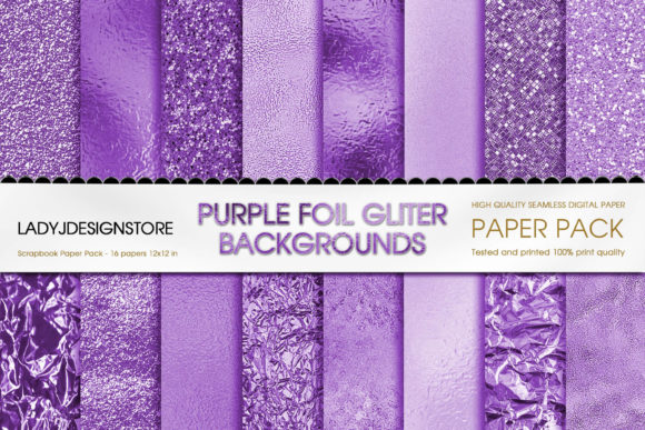 Download Purple Foil Glitter Digital Paper - Premium Resources