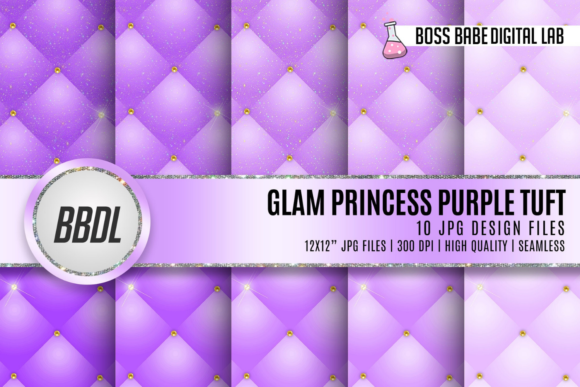 Download Seamless Tufted Gold and Purple Princess - Premium Resources